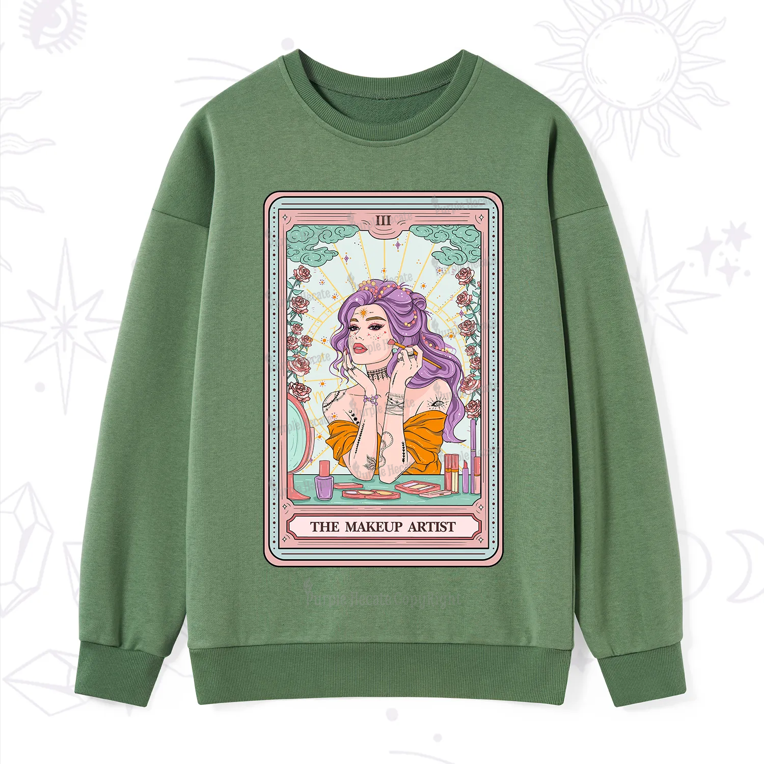 Purplehecate The Makeup Artist Tarot Sweatshirt