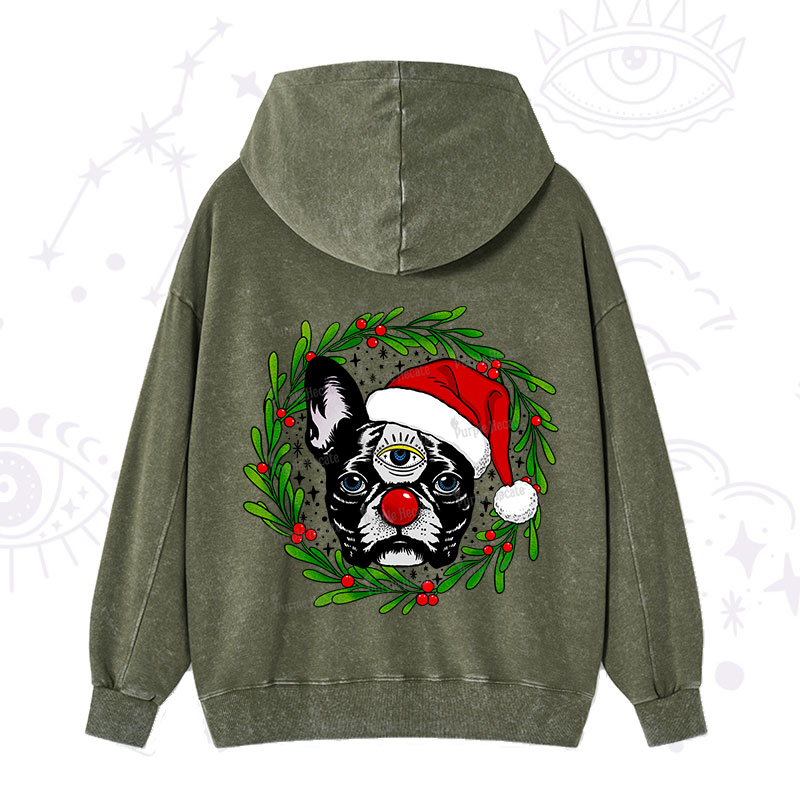 Purplehecate Christmas Celestial Canine Washed Hoodie