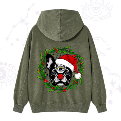 Purplehecate Christmas Celestial Canine Washed Hoodie