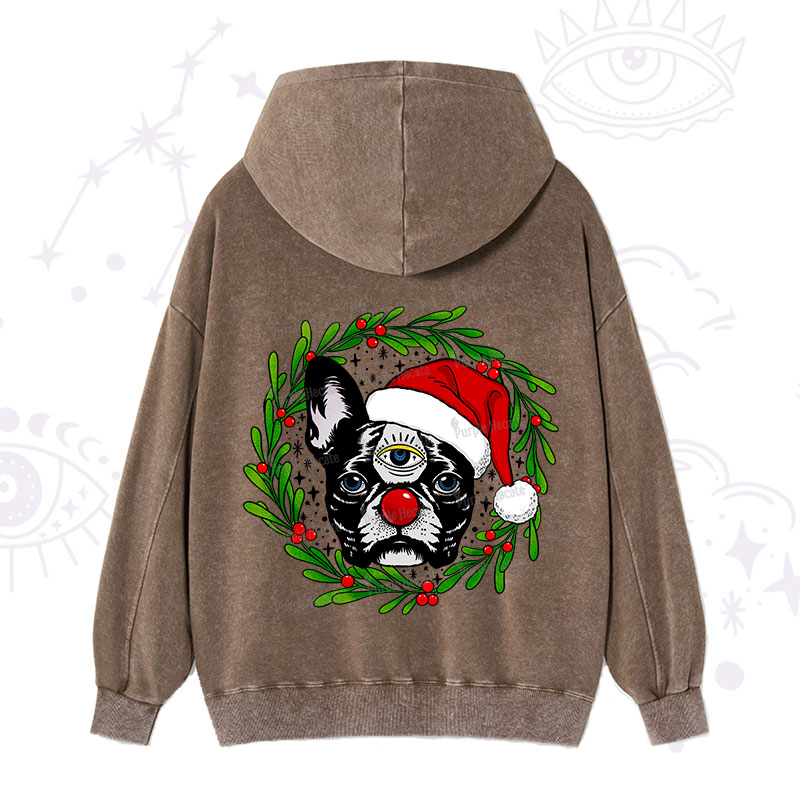 Purplehecate Christmas Celestial Canine Washed Hoodie