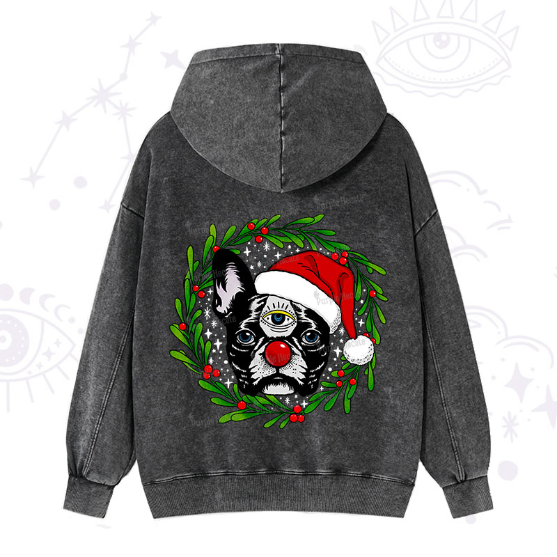 Purplehecate Christmas Celestial Canine Washed Hoodie