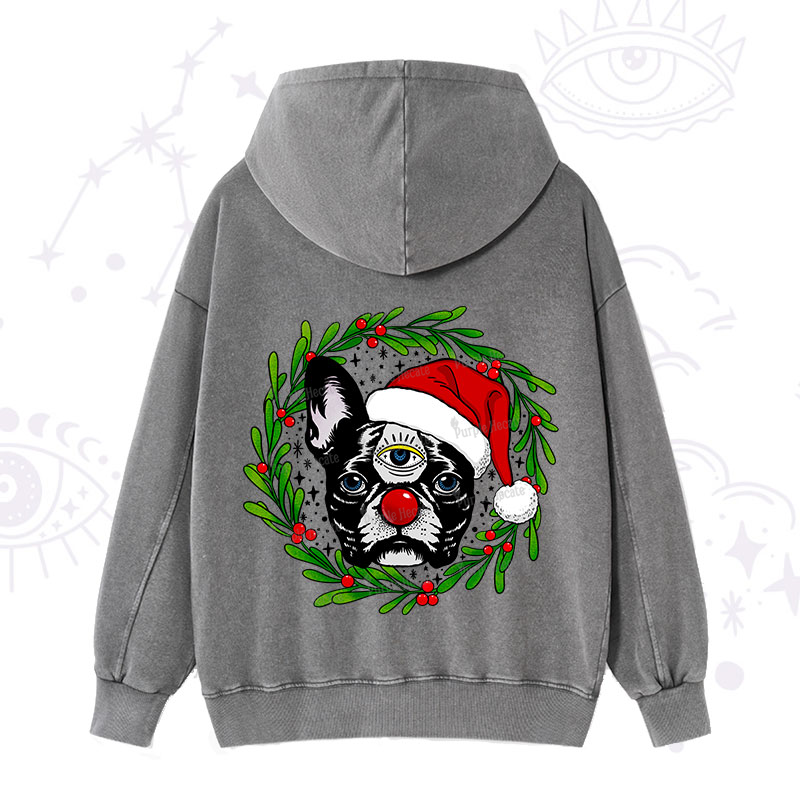 Purplehecate Christmas Celestial Canine Washed Hoodie