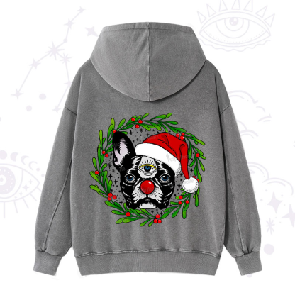 Purplehecate Christmas Celestial Canine Washed Hoodie