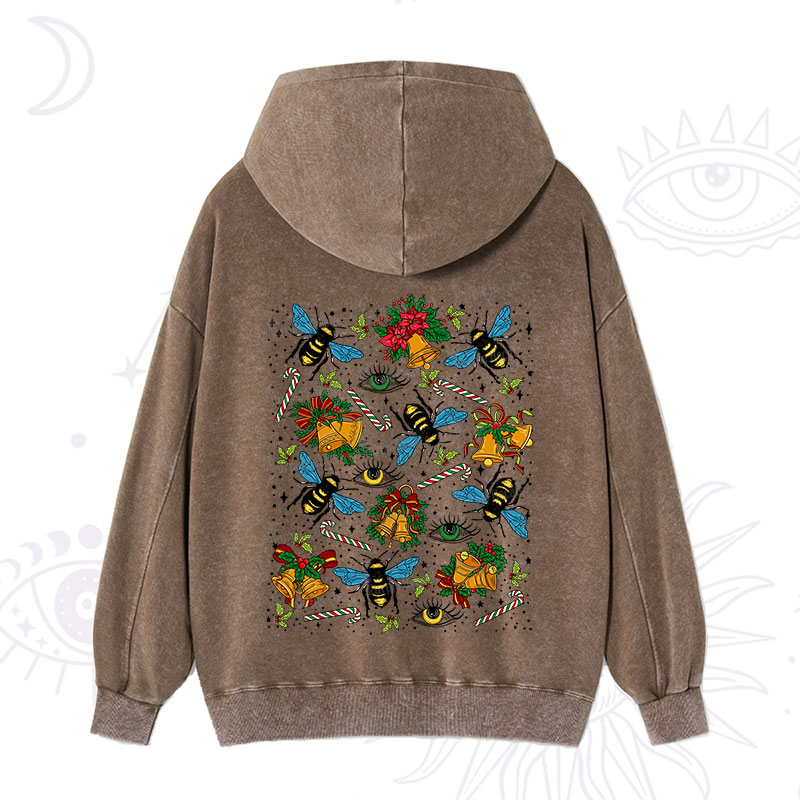 Purplehecate Christmas The Bee's Knees Washed Hoodie