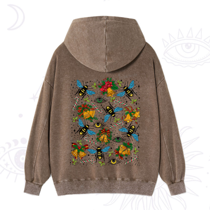 Purplehecate Christmas The Bee's Knees Washed Hoodie