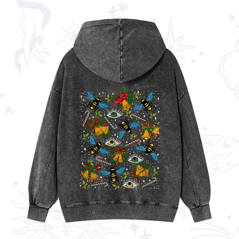 Purplehecate Christmas The Bee's Knees Washed Hoodie