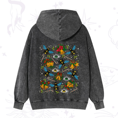 Purplehecate Christmas The Bee's Knees Washed Hoodie