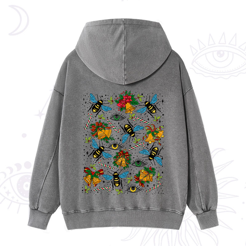 Purplehecate Christmas The Bee's Knees Washed Hoodie