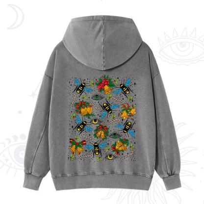 Purplehecate Christmas The Bee's Knees Washed Hoodie