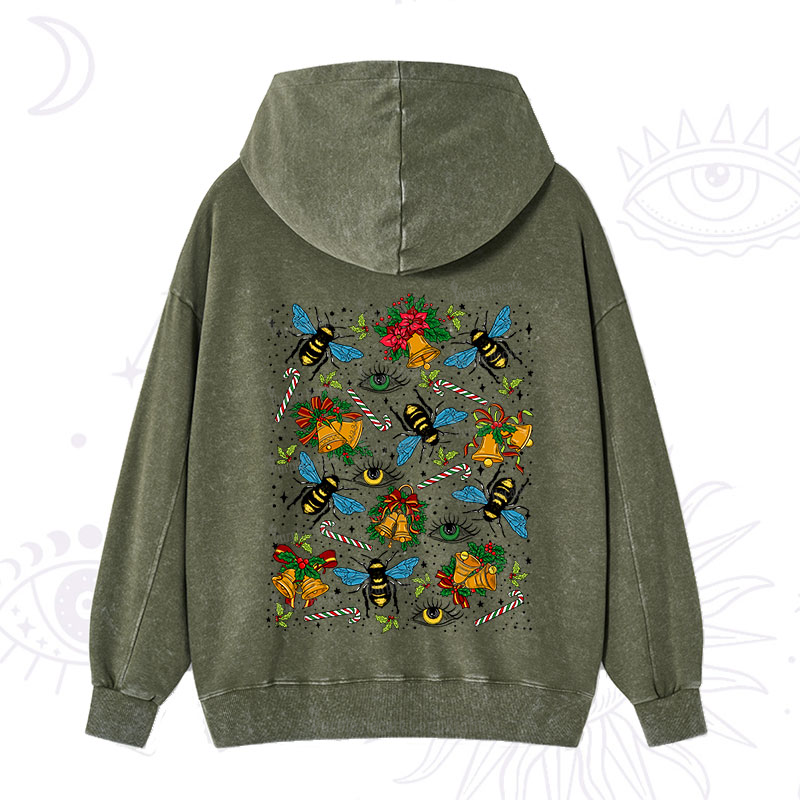 Purplehecate Christmas The Bee's Knees Washed Hoodie