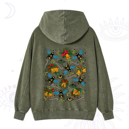 Purplehecate Christmas The Bee's Knees Washed Hoodie