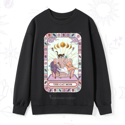 Purplehecate The Chill Cat Mom Sweatshirt