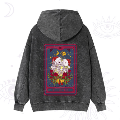 Purplehecate Christmas The Lovers Tarot Washed Hoodie