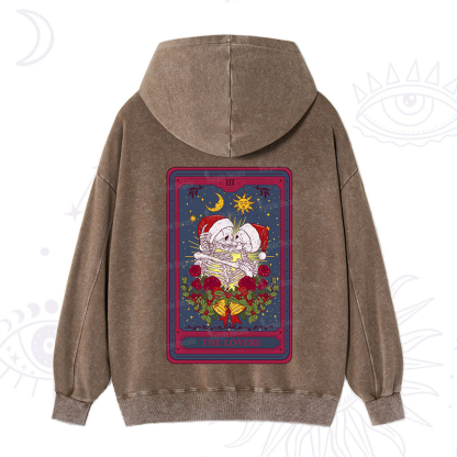 Purplehecate Christmas The Lovers Tarot Washed Hoodie