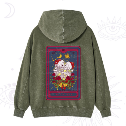 Purplehecate Christmas The Lovers Tarot Washed Hoodie