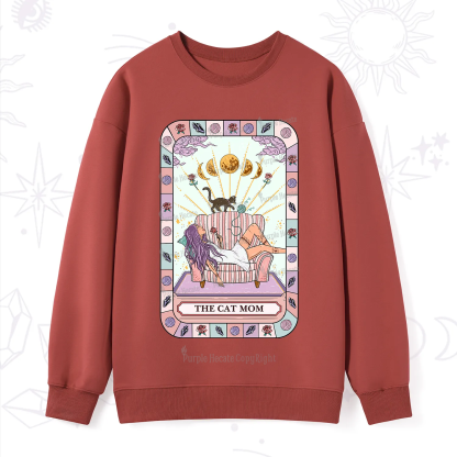 Purplehecate The Chill Cat Mom Sweatshirt