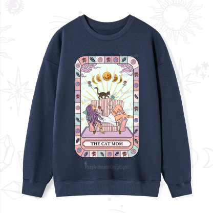 Purplehecate The Chill Cat Mom Sweatshirt