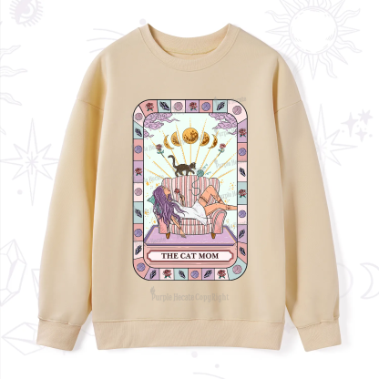 Purplehecate The Chill Cat Mom Sweatshirt