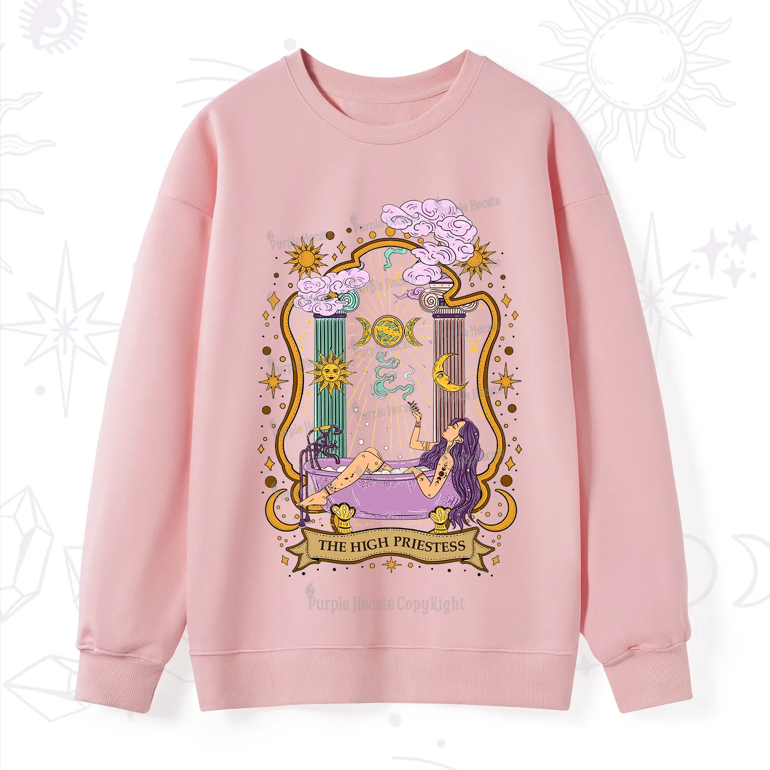 Purplehecate The High Priestess Goddess Sweatshirt