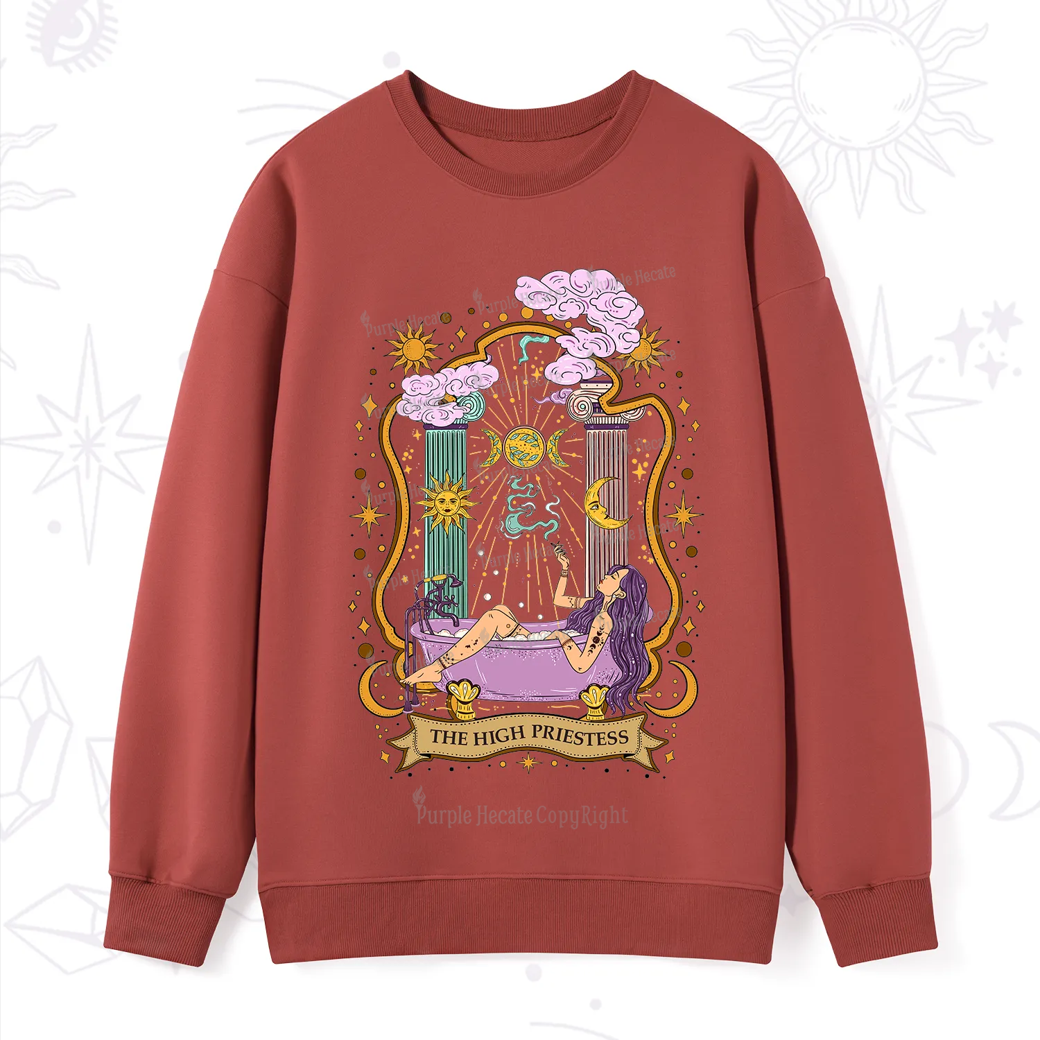 Purplehecate The High Priestess Goddess Sweatshirt
