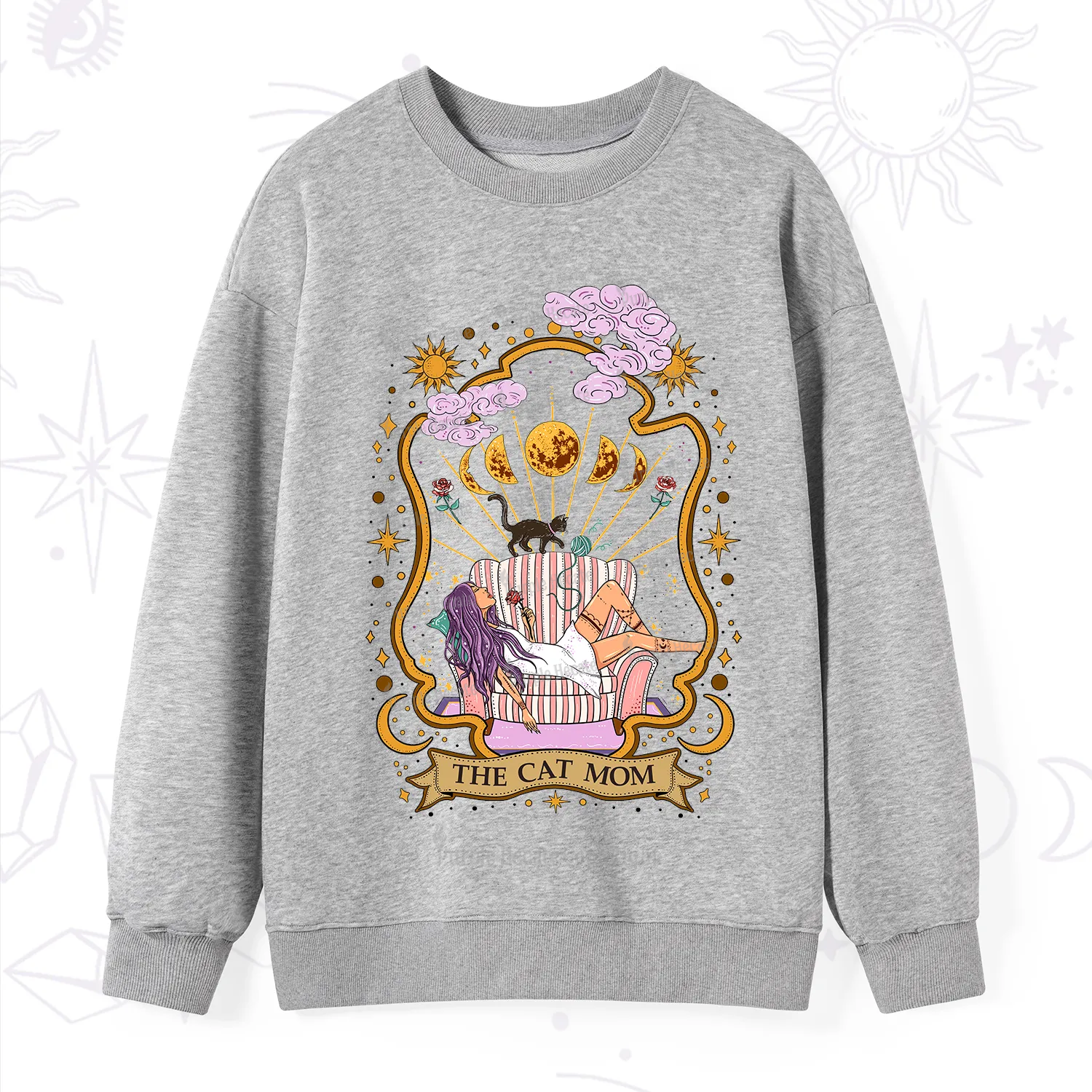 Purplehecate The Cat Mom Goddess Sweatshirt