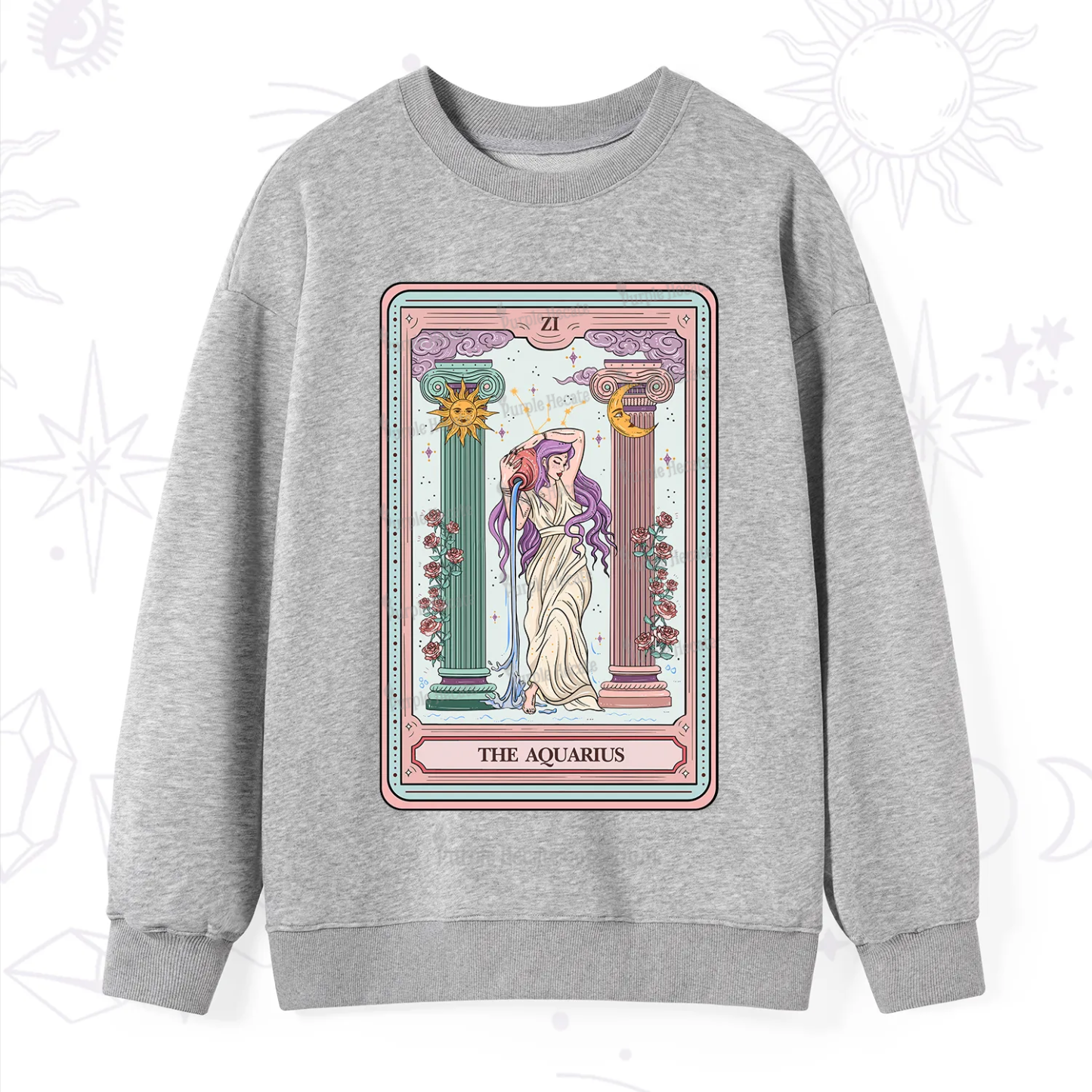 Purplehecate The Aquarius Goddess Tarot Sweatshirt