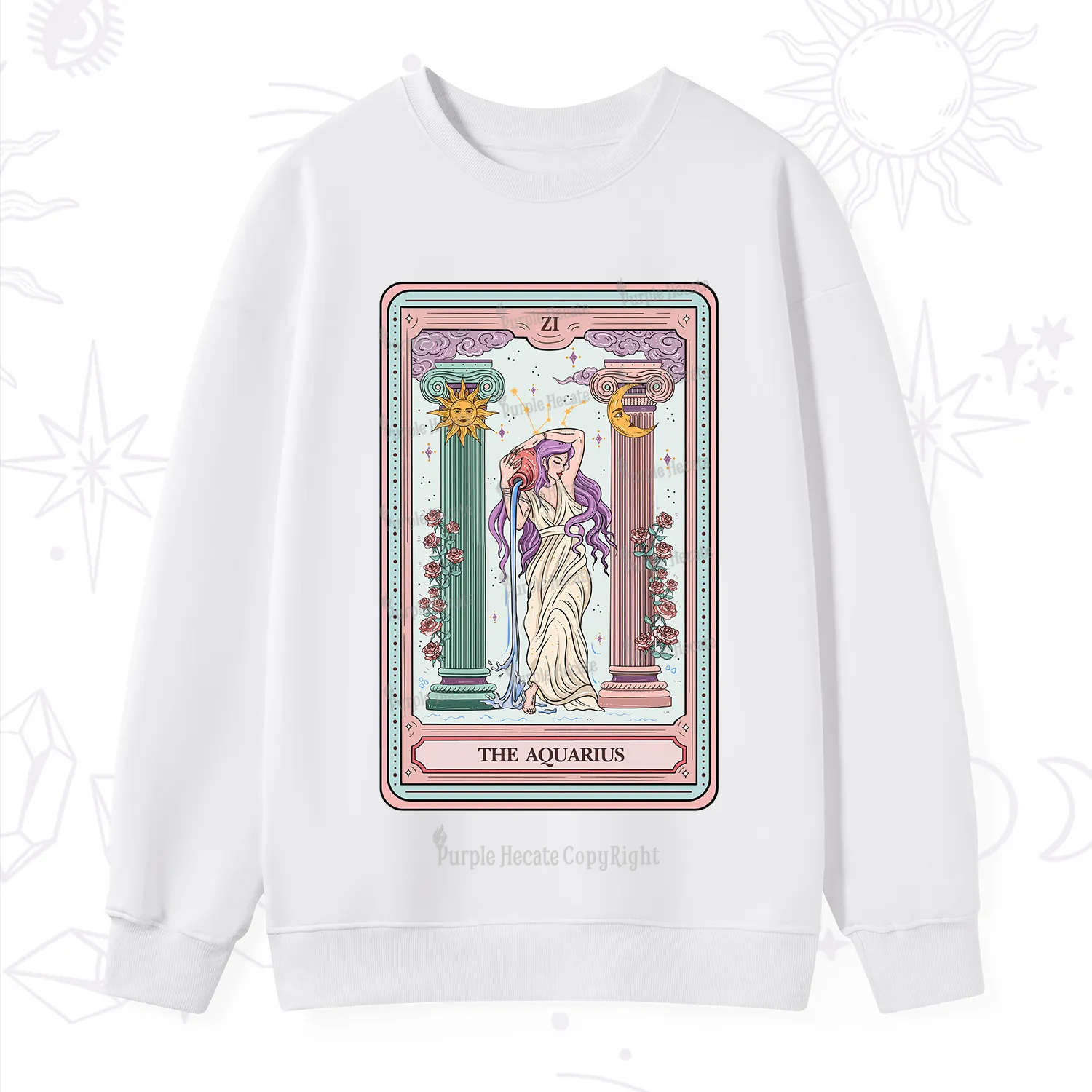 Purplehecate The Aquarius Goddess Tarot Sweatshirt