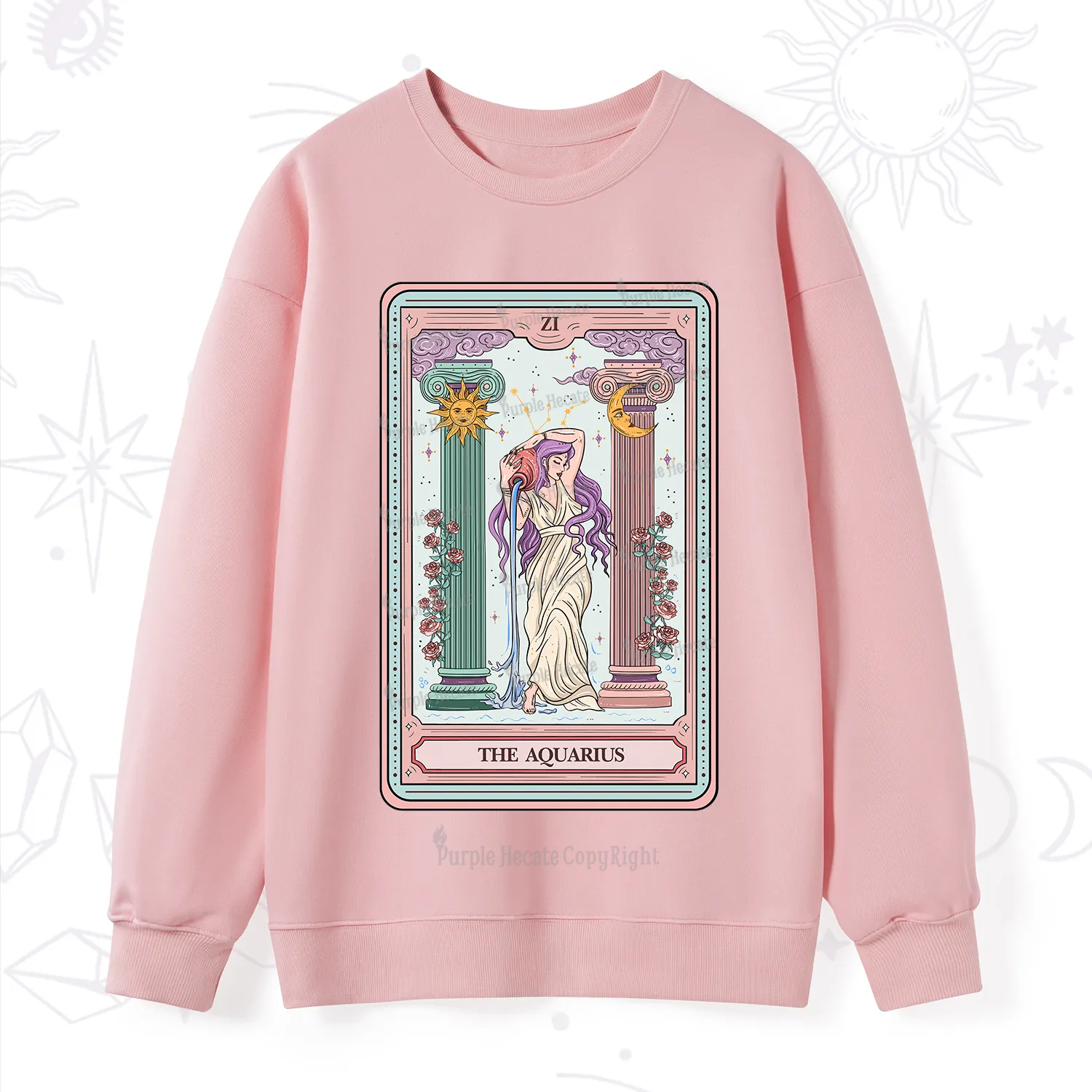 Purplehecate The Aquarius Goddess Tarot Sweatshirt