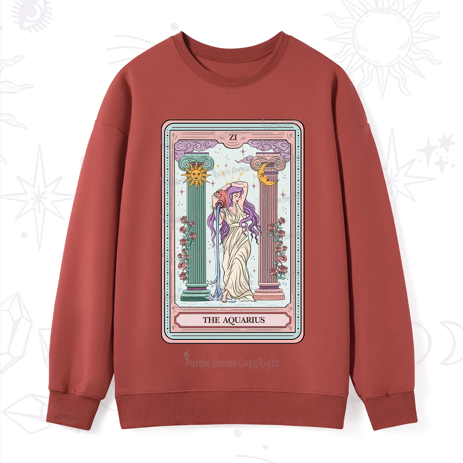 Purplehecate The Aquarius Goddess Tarot Sweatshirt