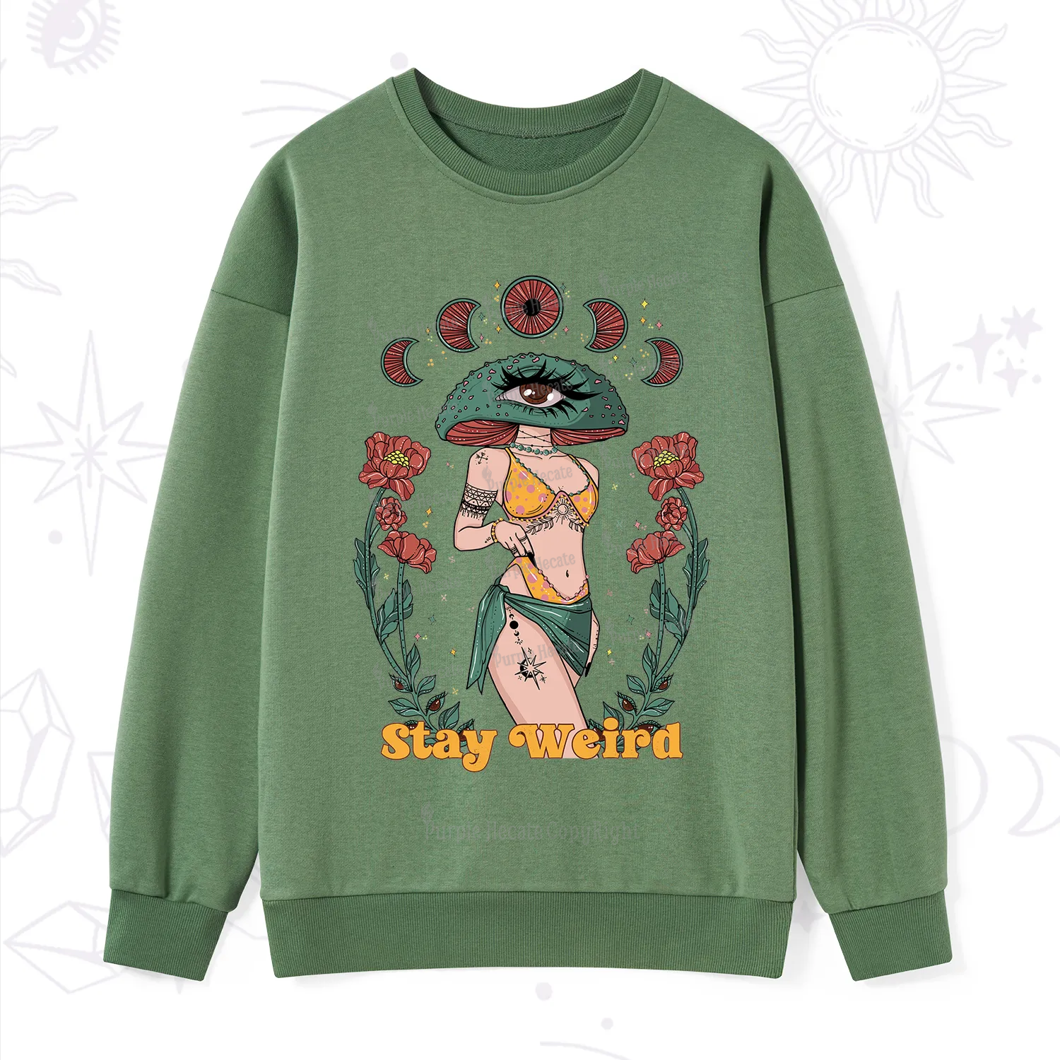 Purplehecate Stay Weird Sweatshirt