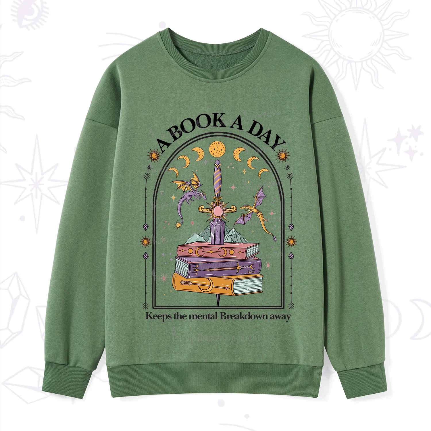 Purplehecate A Book A Day Keeps The Mental Breakdown Away Sweatshirt