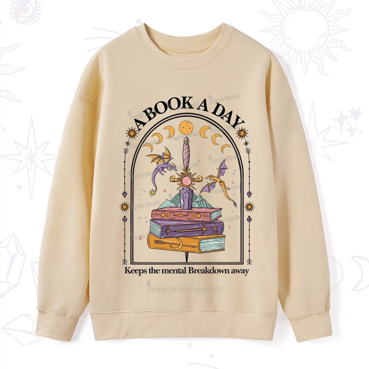 Purplehecate A Book A Day Keeps The Mental Breakdown Away Sweatshirt