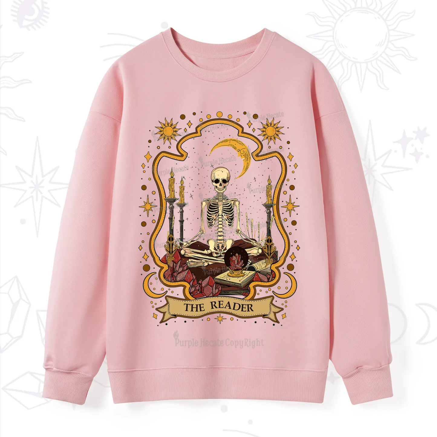 Purplehecate The Reader Skeleton Sweatshirt