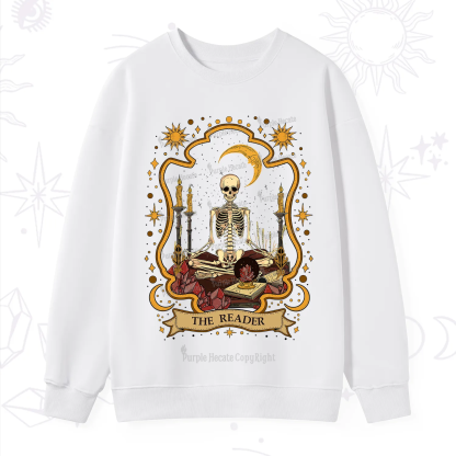 Purplehecate The Reader Skeleton Sweatshirt