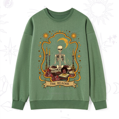 Purplehecate The Reader Skeleton Sweatshirt