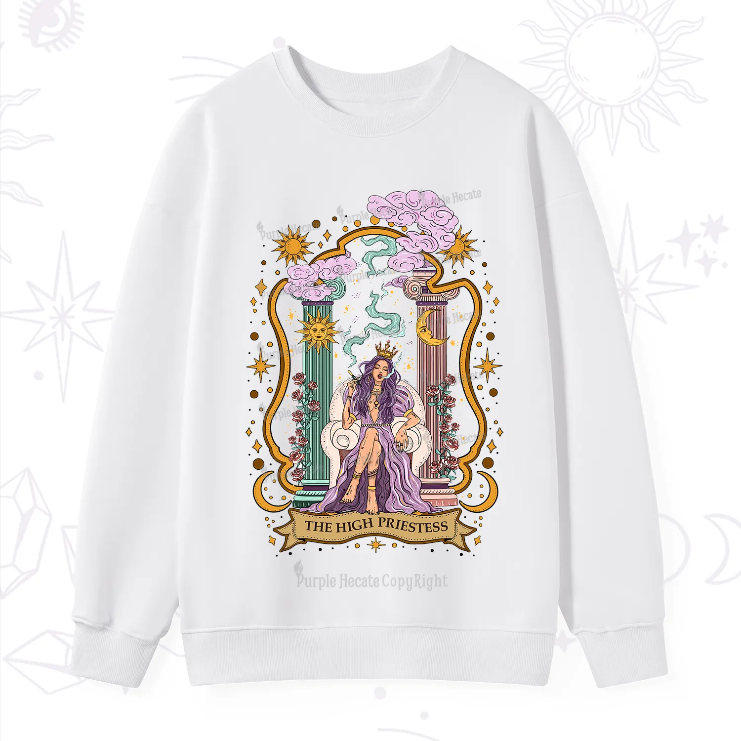 Purplehecate The High Priestess Goddess Sweatshirt