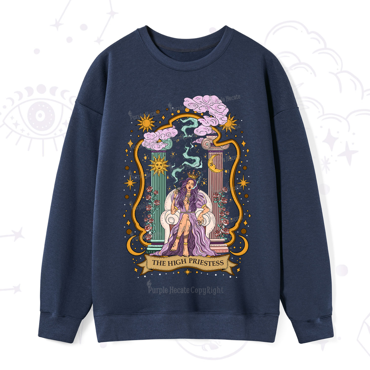 Purplehecate The High Priestess Goddess Sweatshirt