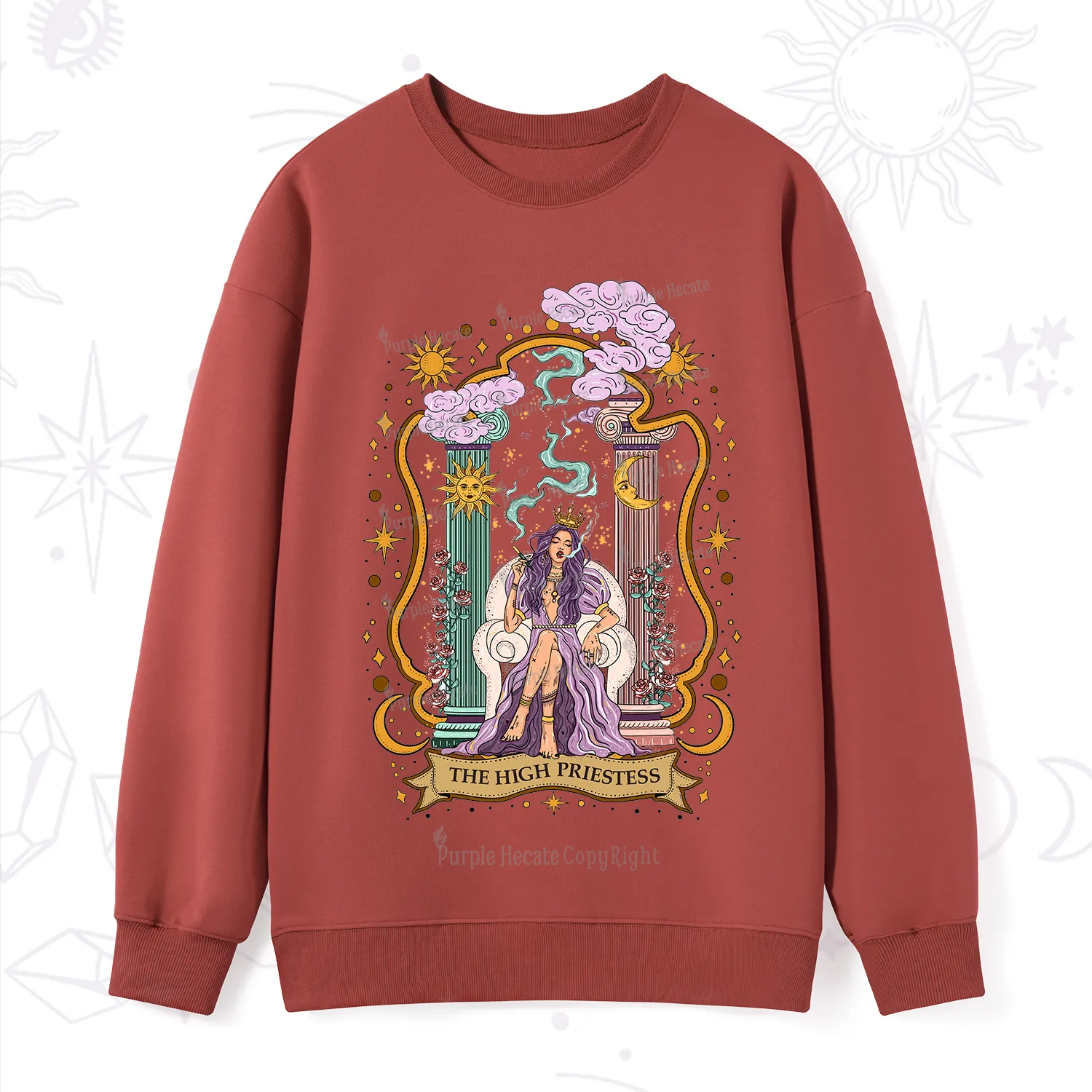 Purplehecate The High Priestess Goddess Sweatshirt