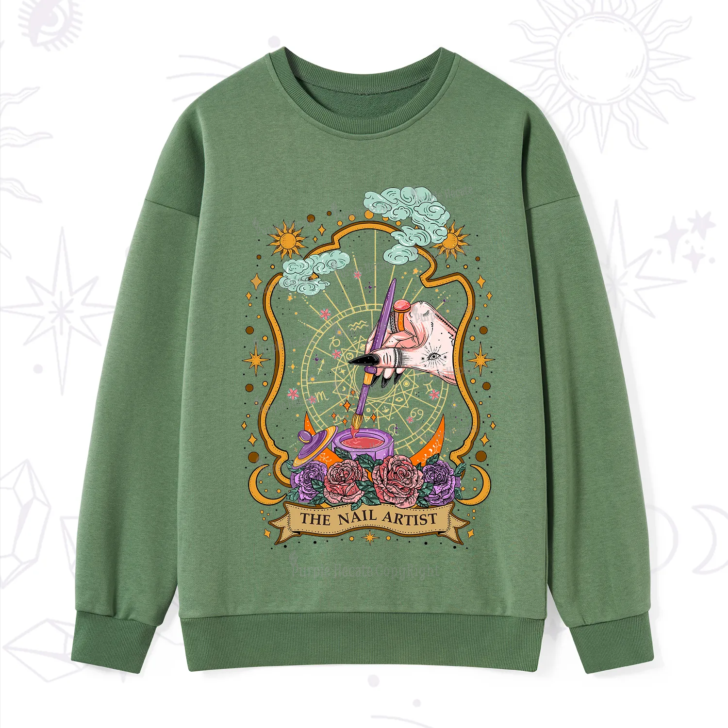 Purplehecate The Nail Artist Sweatshirt