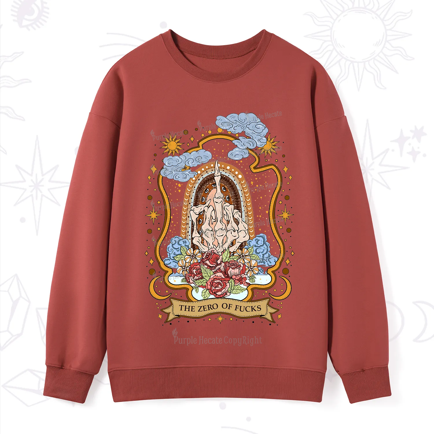 Purplehecate The Zero of Fucks Skeleton Sweatshirt