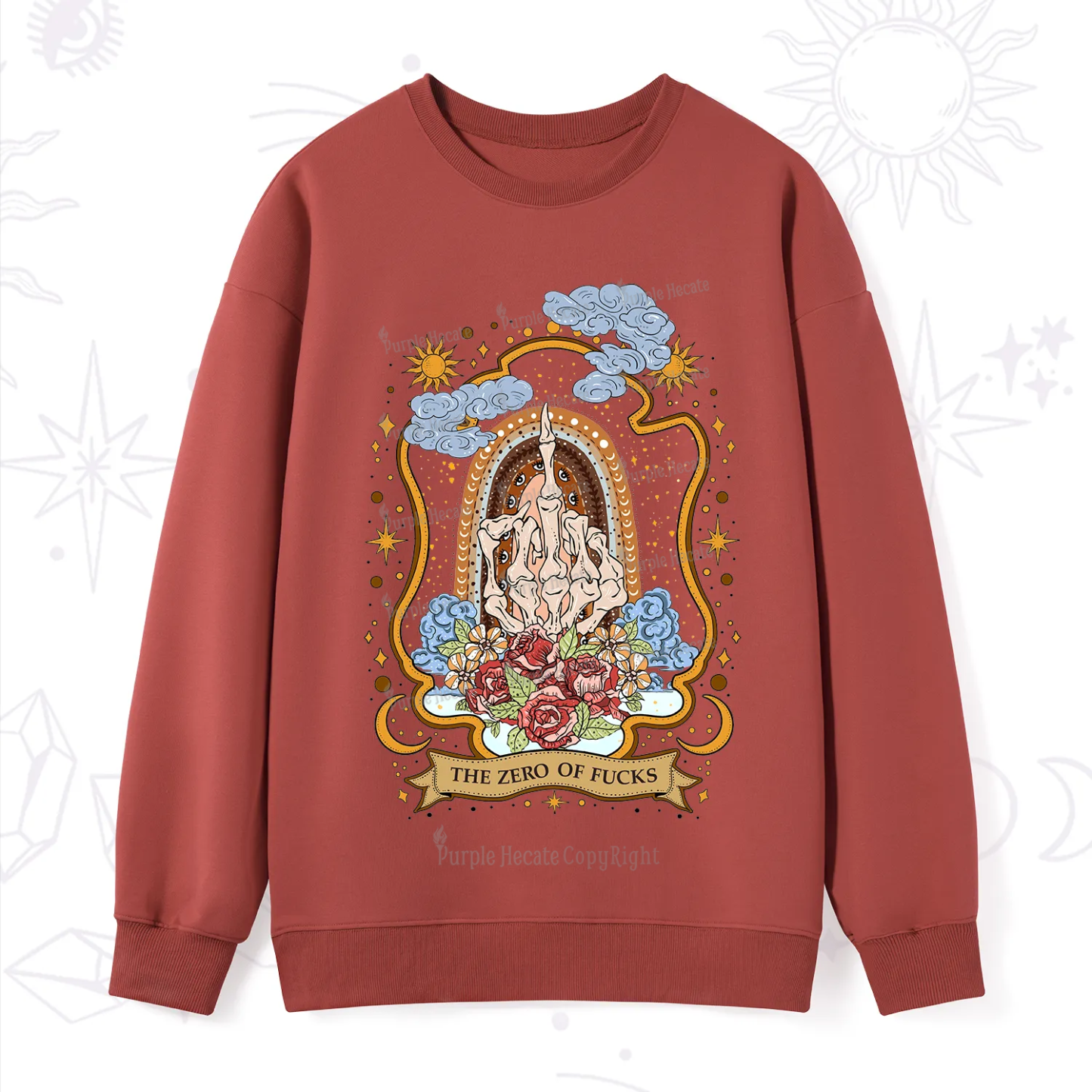 Purplehecate The Zero of Fucks Skeleton Sweatshirt