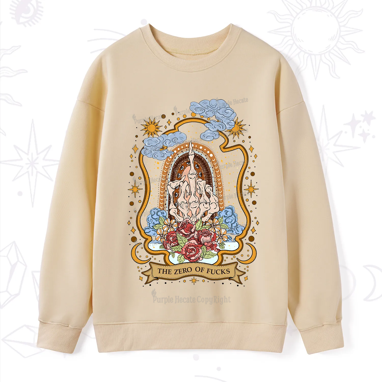 Purplehecate The Zero of Fucks Skeleton Sweatshirt