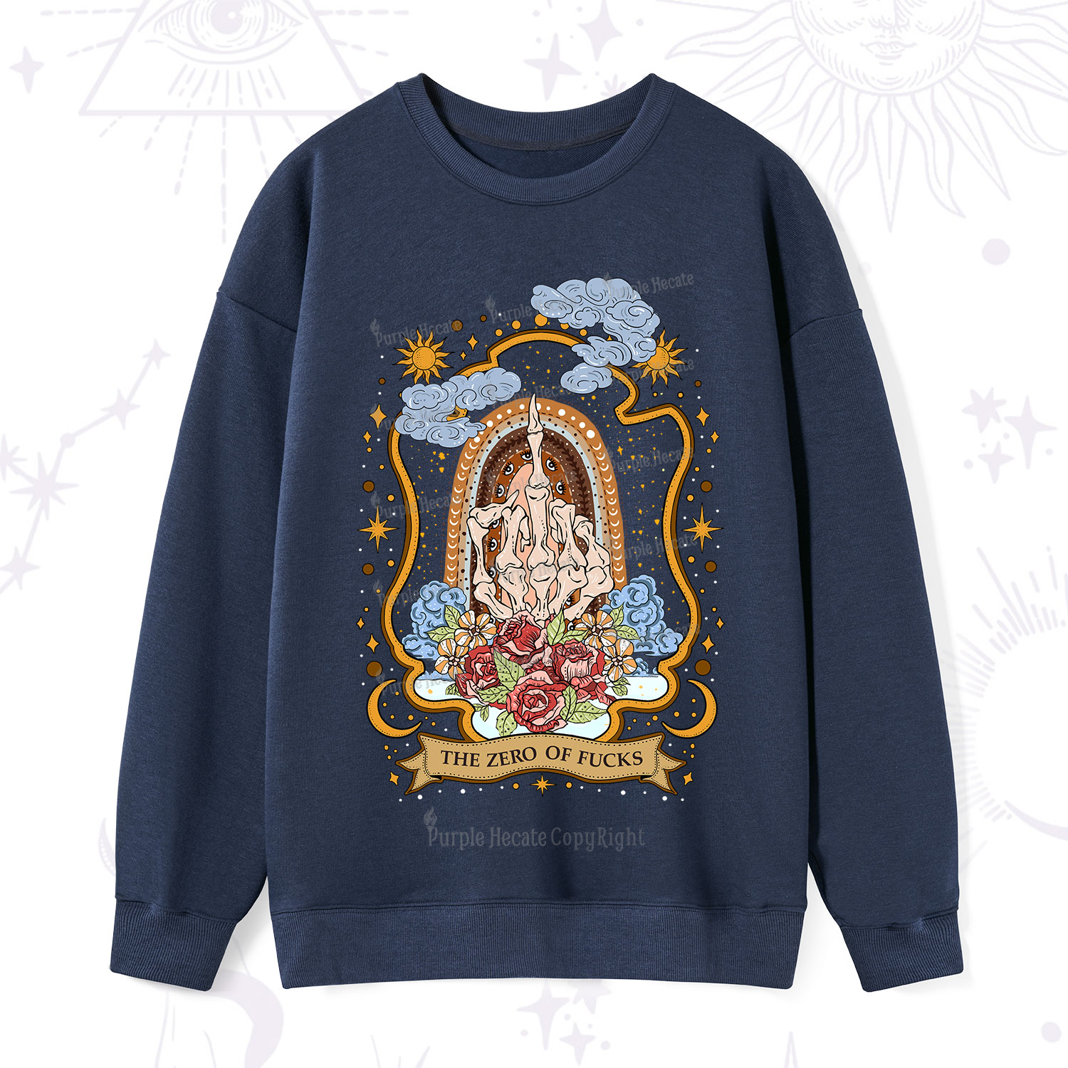 Purplehecate The Zero of Fucks Skeleton Sweatshirt