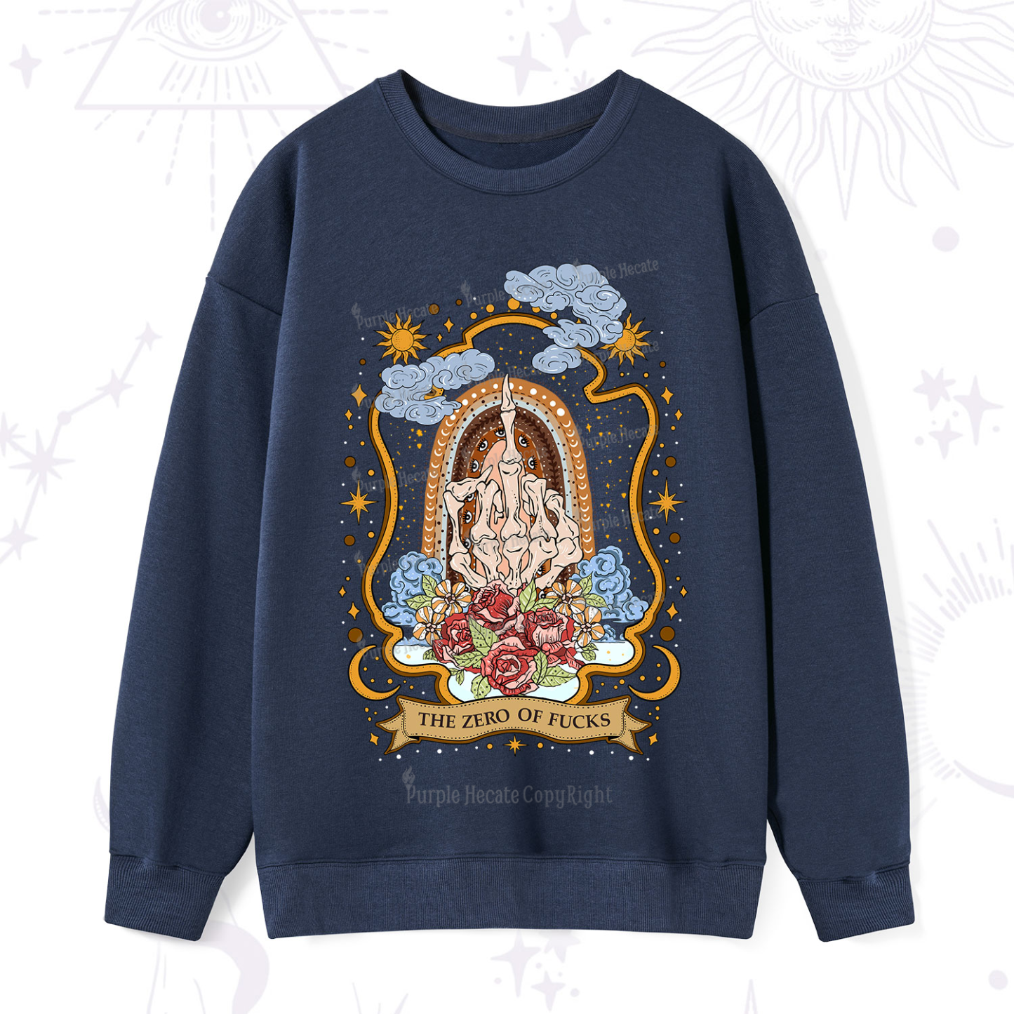 Purplehecate The Zero of Fucks Skeleton Sweatshirt
