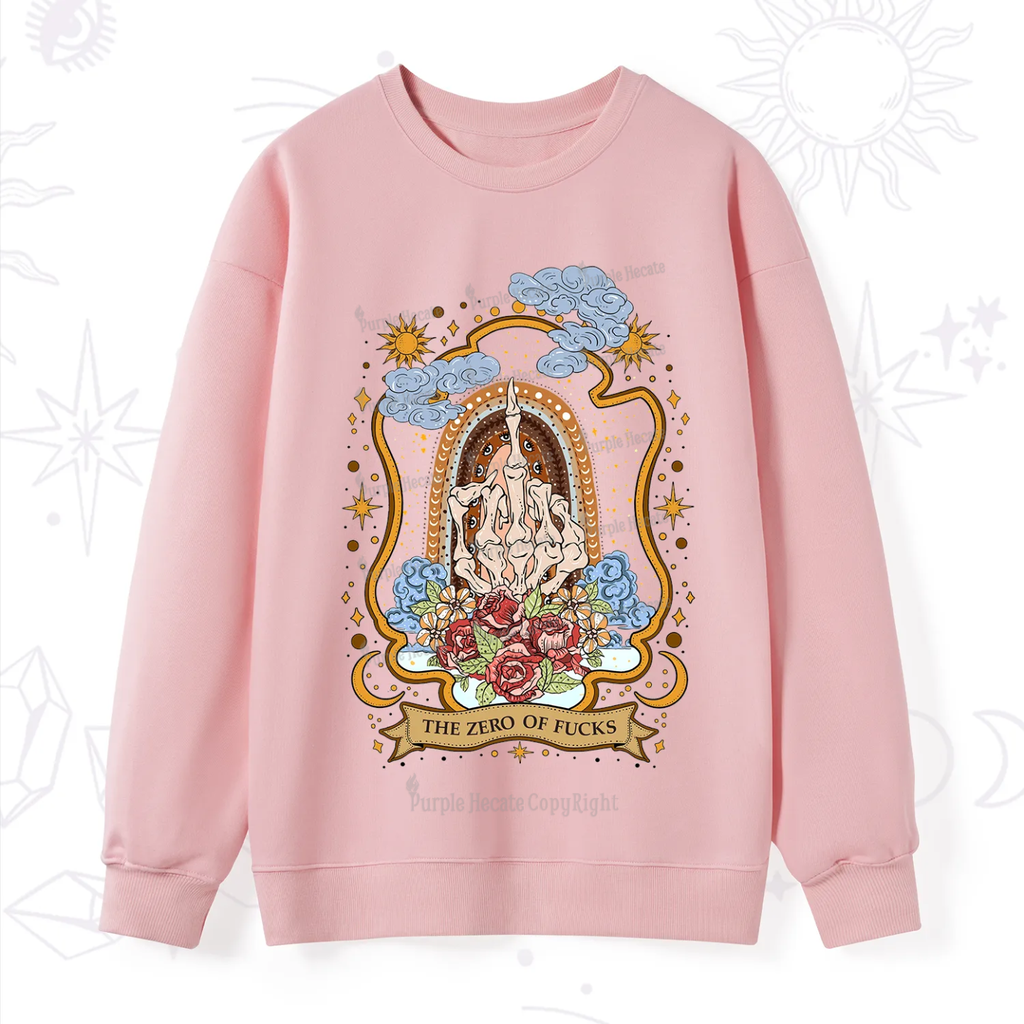 Purplehecate The Zero of Fucks Skeleton Sweatshirt