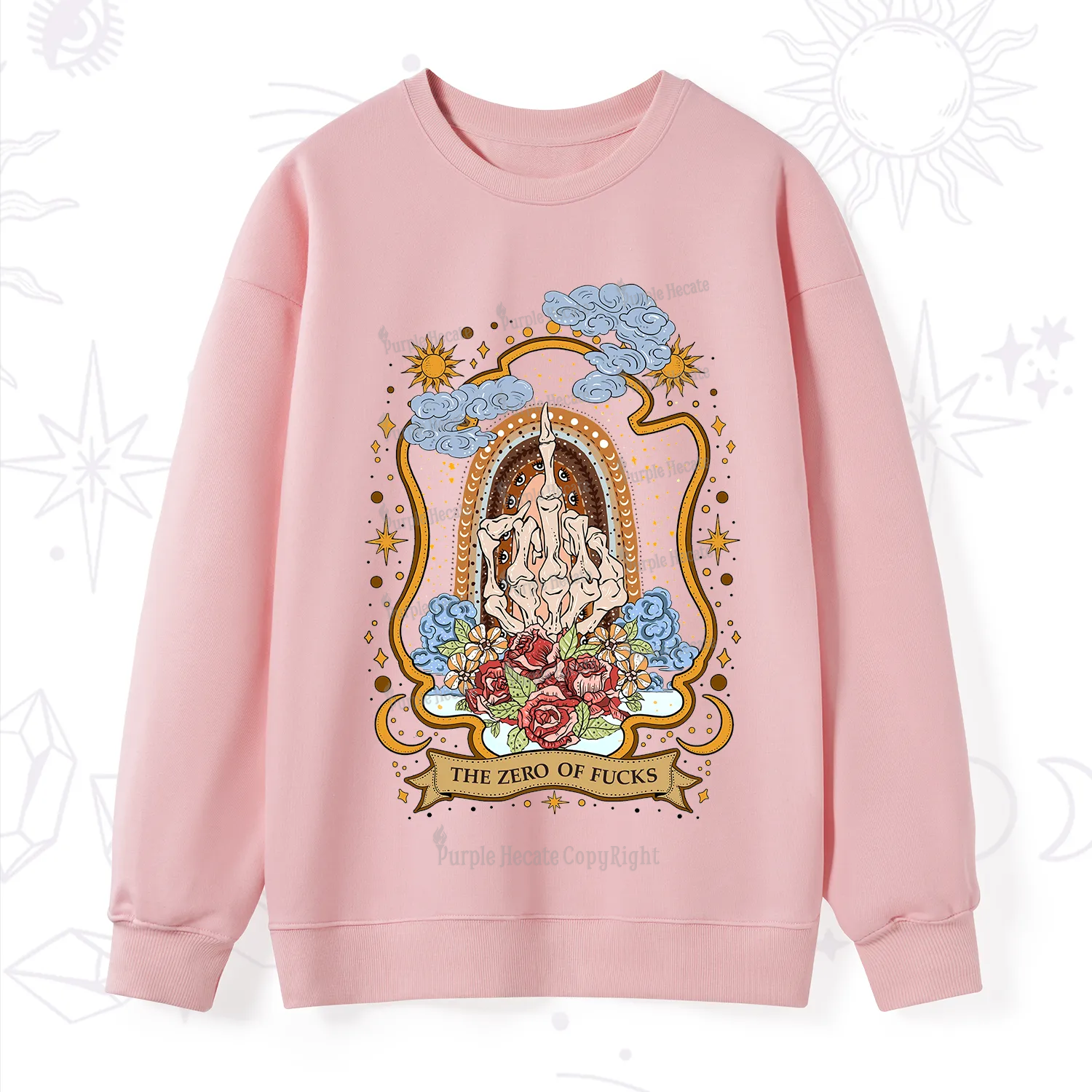 Purplehecate The Zero of Fucks Skeleton Sweatshirt