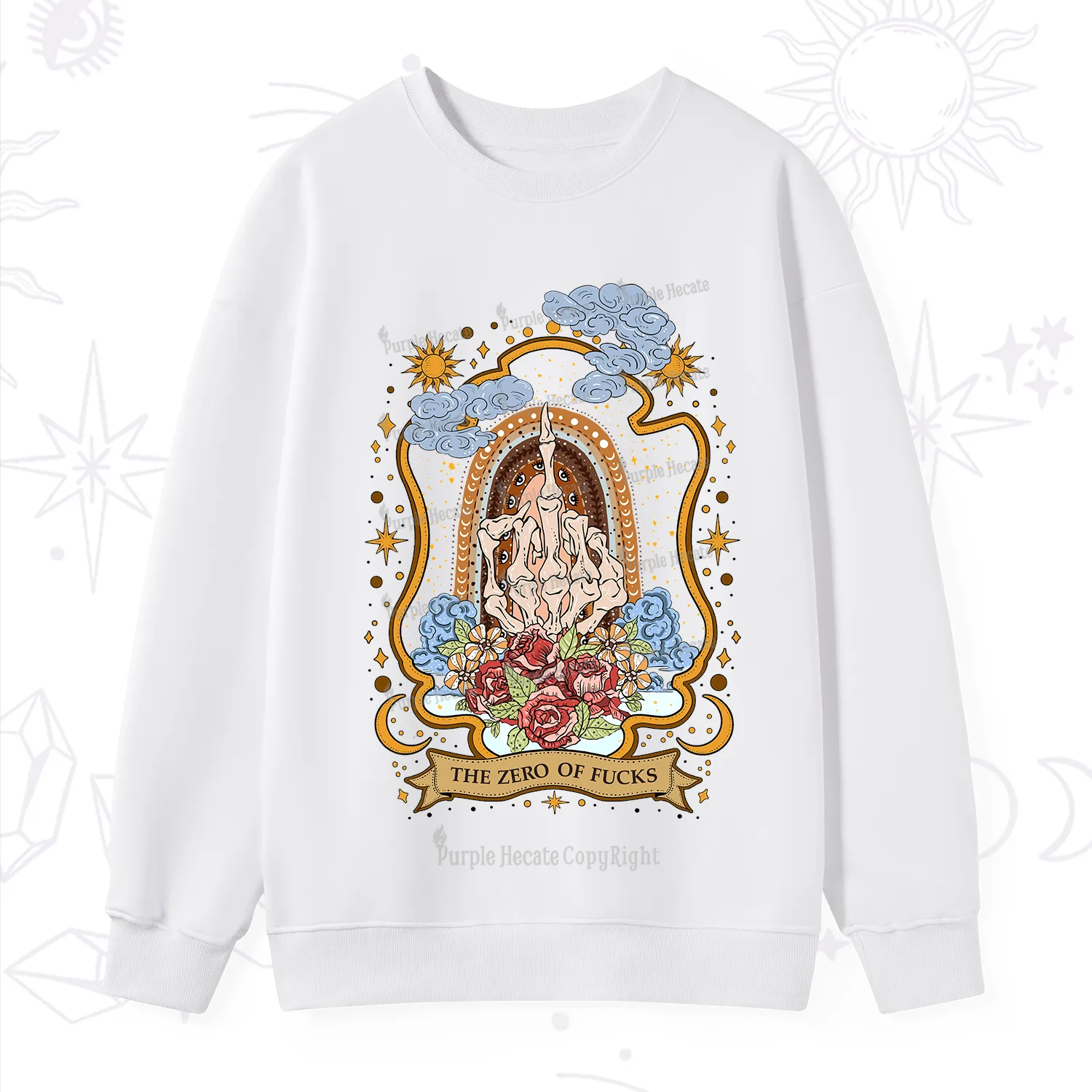 Purplehecate The Zero of Fucks Skeleton Sweatshirt