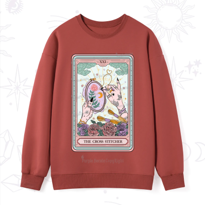 Purplehecate The Cross Stitcher Tarot Sweatshirt