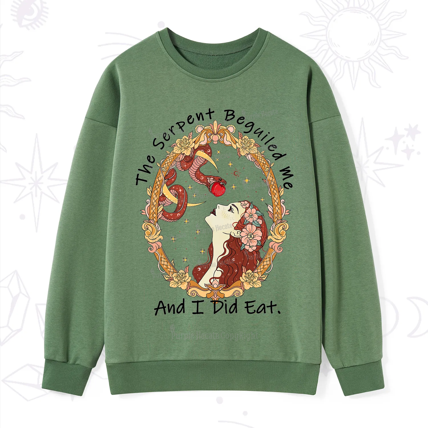 Purplehecate The Serpent Beguiled Me, And I Did Eat Sweatshirt