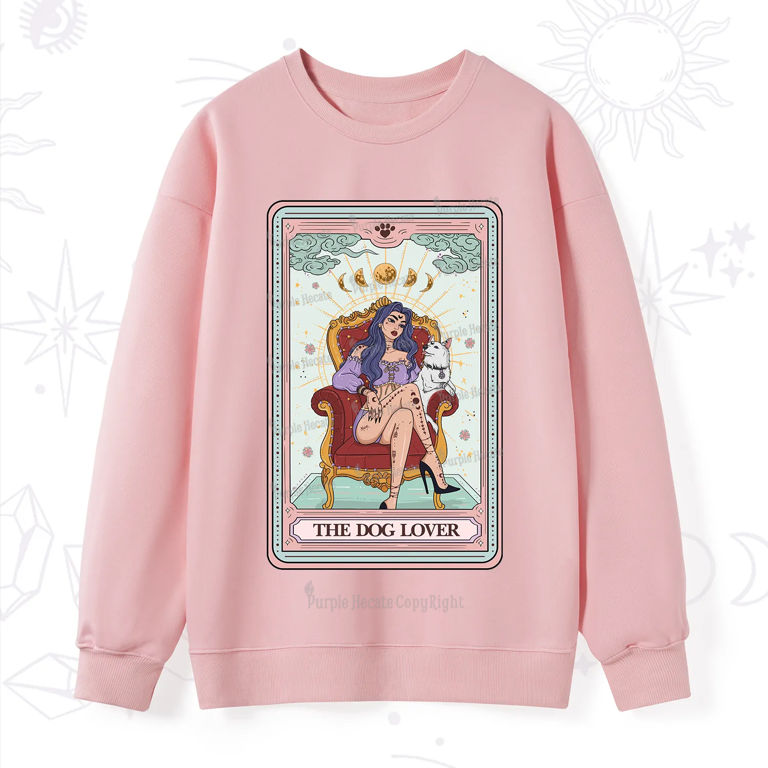 Purplehecate The Dog Lover Tarot Sweatshirt